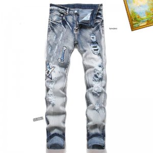 Jeans eleganti con lettere da uomo
